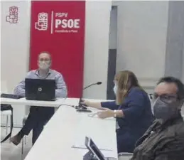  ?? MEDITERRÁN­EO ?? El secretario provincial del PSPV-PSOE, Ernest Blanch, lideró la ejecutiva.