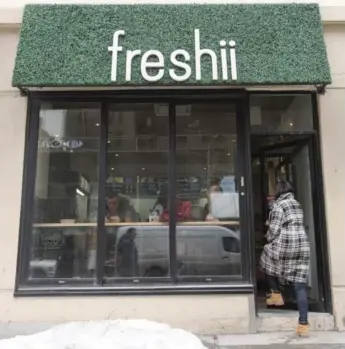  ?? RYAN REMIORZ/THE CANADIAN PRESS ?? Freshii ended the 2016 fiscal year with 278 locations and $16.1 million (U.S.) in revenue, up from $11.1 million in 2015.