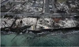  ?? Patrick T Fallon/AFP/Getty Images ?? The wildfire left the historic Hawaiian town of Lahaina in charred ruins. Photograph: