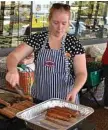  ??  ?? GOOD CAUSE: Stephanie Darling at the sausage sizzle.