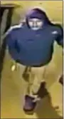  ?? NEW YORK POLICE DEPARTMENT VIA AP ?? This image taken from a 2015 surveillan­ce video and provided on Saturday by the New York City Police Department, shows a man being sought in connection with a rape three years ago.