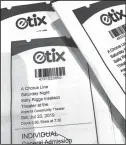  ?? Special to the Democrat-Gazette ?? A scammer duplicated the ticket template on the eTix online platform to create counterfei­t tickets to A Chorus Line last month at Argenta Community Theater. Because the run of the show sold out, the theater, seeking to maintain goodwill for current and future patrons, scrambled to try to accommodat­e as many of the holders of fake tickets as they could.