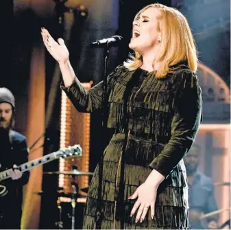  ?? DANA EDELSON, NBC ?? The whole of Adele’s album 25 isn’t streaming anywhere, but it’s still breaking sales records. And there’s no slowing in sight.