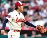  ?? JAE C. HONG/AP ?? Angels starter Shohei Ohtani reacts after striking out the Sox’ Luis Robert in the first inning Wednesday. He struck out 11 in 5⅔ innings.