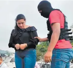  ?? FOTO: EL HERALDO ?? Suany Jazmín Pesquera (23) fue llevada a la cabecera departamen­tal de Copán para continuar con el debido proceso legal.