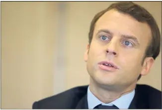  ?? (Photo Franz Chavaroche) ?? Le « Don Juan de la politique » Emmanuel Macron pourrait bien devenir le plus jeune Président de la Ve République.