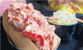  ?? BRIGHTON BEACH BAGEL ?? Brighton Beach Bagel’s Monstah Lobstah Roll at the Delray Beach restaurant. The sandwich is also available—with slight variations—at the Coral Springs sister restaurant, the NY Bagel Factory.