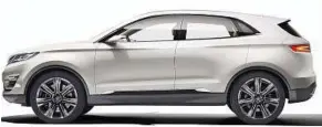  ??  ?? A product image provided by Ford shows the Lincoln MKC Concept. — AP