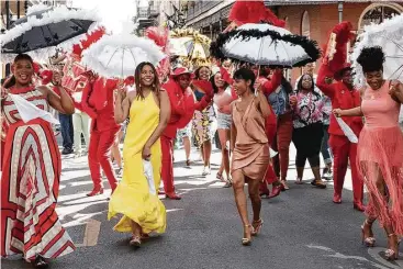  ?? Universal Pictures ?? Queen Latifah, from left, Regina Hall, Jada Pinkett Smith and Tiffany Haddish star in ‘Girls Trip’.