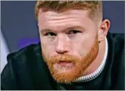  ?? JOHN LOCHER ?? Canelo Alvarez attends a news conference Wednesday in Las Vegas.