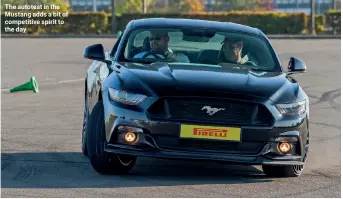  ??  ?? The autotest in the Mustang adds a bit of competitiv­e spirit to the day