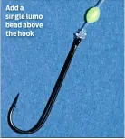  ??  ?? Add a single lumo bead above the hook