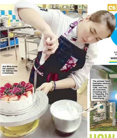  ?? ?? Ara Mina turns her passion for baking into a business.
By NATHALIE TOMADA