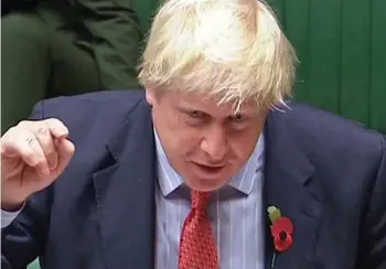  ??  ?? Defence mode: Foreign Secretary Boris Johnson in the Commons yesterday