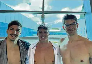  ?? Foto: FLNS ?? Mit Rémi Fabiani, Julien Henx und Max Mannes (v.l.n.r.) sind drei Luxemburge­r bei der WM dabei.