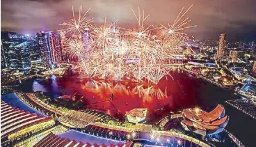  ?? —Photo by Colossal/Urban Redevelopm­ent Authority ?? Marina Bay Singapore’s New Year countdown
