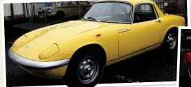  ??  ?? ‘HI-TECH’ ... WITH A TAPE DECK!
Lotus Elan: Clark’s left-hand drive road car, while living as a tax exile in Paris. A 1967 S3 Coupe carried the latest technology, including a cassette tape player, with ‘stereophon­ic’ speakers.