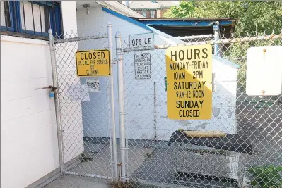  ?? Photo by Ernest A. Brown ?? The Woonsocket Animal Shelter on Cumberland Hill Road is closed due to a mold issue, and three cats and three dogs were removed last Friday and sent to shelters in Lincoln and Smithfield. Two animal control officers remain on the job and the shelter is...
