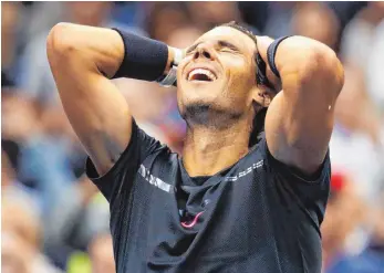  ?? FOTO: DPA ?? „Nicht von dieser Welt“: Rafael Nadal nach dem Finale von Flushing Meadows.