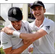  ??  ?? RESPECT: Broad (right) and former captain Cook
