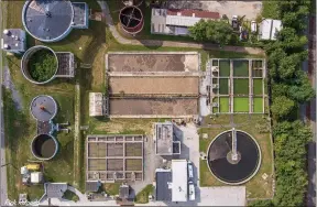  ?? SUBMITTED PHOTO BY RICK ROTONDO ?? An aerial photo of Phoenixvil­le’s wastewater treatment plant.