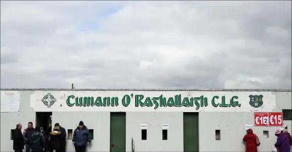  ??  ?? The entrance to the Gaelic Grounds in Drogheda where Louth staged their final National League game against Meath last Saturday.