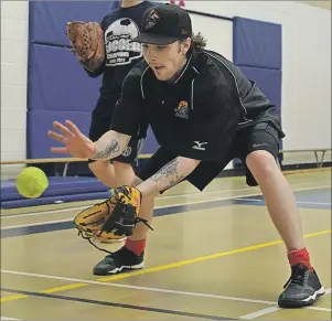  ?? JASON MALLOY/THE GUARDIAN ?? Avery Arsenault, a bronze-medallist for Softball Canada’s junior men’s squad, is one of nine returning players on the Re/Max Ravens, which will represent P.E.I. at the Canada Games this summer.