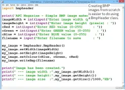  ??  ?? Creating BMP images from scratch is easier to do using a BmpHeader class.