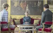  ?? Netflix ?? Imelda Staunton (center) portrays Queen Elizabeth II in the fifth season of Netflix’s “The Crown.”