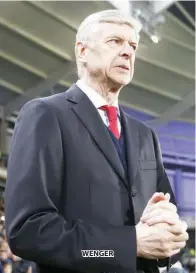  ??  ?? WENGER