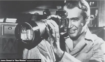  ?? PARAMOUNT PICTURES ?? James Stewart in “Rear Window.”