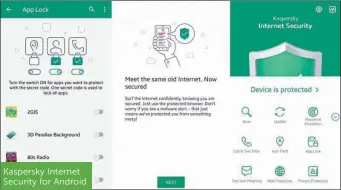  ??  ?? Kaspersky Internet Security for Android