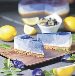  ?? ?? BUTTERFLY Pea Lemon Cheesecake.