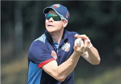  ?? AFP file ?? Steve Smith of Toronto Nationals warms up prior to a Global T20 Canada match against Winnipeg Hawks in King City, Canada. —