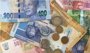  ??  ?? The rand has come under pressure since the credit rating was downgraded on Monday
