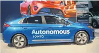  ?? PHOTO: MARIO ROBERTO DURAN ORTIZ ?? The Hyundai Ioniq Autonomous concept car exhibited at the 2017 Washington Auto Show.