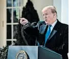  ?? JABIN BOTSFORD/WASHINGTON POST ?? President Trump made his case for the declaratio­n of national emergency during a speech Friday at the White House.