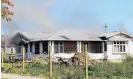  ?? ?? The Mabel Street home being burnt by FENZ in a controlled fire.