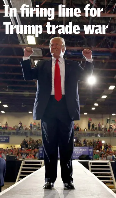  ??  ?? US President Donald Trump at a ‘Make America Great Again’ rally in Great Falls, Montana