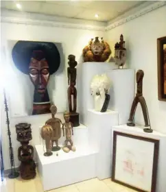 ??  ?? Some of Akar’s collection­s at Signature Art Gallery