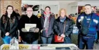  ?? ?? Orane, Martine et Alexandra , secrétaire­s de l’école de rugby sur le marché saturnal.. Elles y seront également le 10 décembre