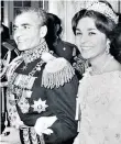  ??  ?? Right, with the Shah on their wedding day in 1959, and, below, with her daughter, Princess Leila