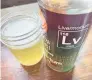  ?? COURTESY OF AMBER TURPIN ?? LEFT: Shadow Puppet Brewing’s homage to Lawrence Livermore National Laboratory is an IPA named Livermoriu­m, after the radioactiv­e element.