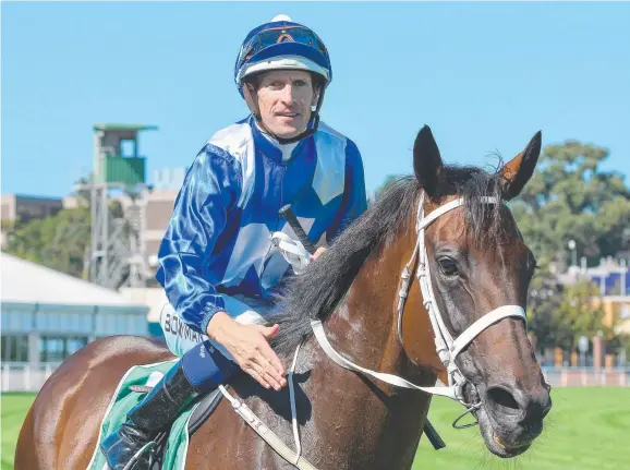  ?? PEAK FORM: Jockey Hugh Bowman returns to scale after winning aboard Winx in the Chipping Norton Stakes on Saturday. ??