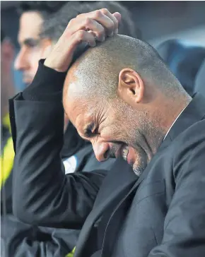  ?? Photograph: Getty ?? Pep Guardiola’s approach can frustrate fans at times