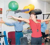  ??  ?? Exercises employed in the PD Warrior therapy programme are being hailed as invaluable in the treatment of Parkinson's disease.