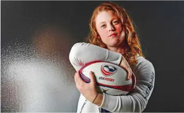  ??  ?? LOS ANGELES: Rugby player Alev Kelter poses for a portrait at the USOC Rio Olympics Shoot at Quixote Studios yesterday in Los Angeles, California. — AFP