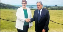  ?? PHOTO / FILE ?? Australian Foreign Minister Marise Payne and NZ counterpar­t Winston Peters, pictured meeting in February, continued bilateral talks yesterday.