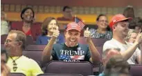  ?? CARLINE JEAN/SUN SENTINEL ?? Erwin Bruner of Wellington during a meeting of Trump Club 45, a new political club dedicated to President Donald Trump at the Palm Beach Kennel Club in West Palm Beach.