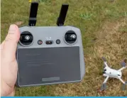  ?? ?? The DJI RC 2 controller looks like a slight regression from the Mini 3 Pro’s controller, and the folding antennae feel a bit retro